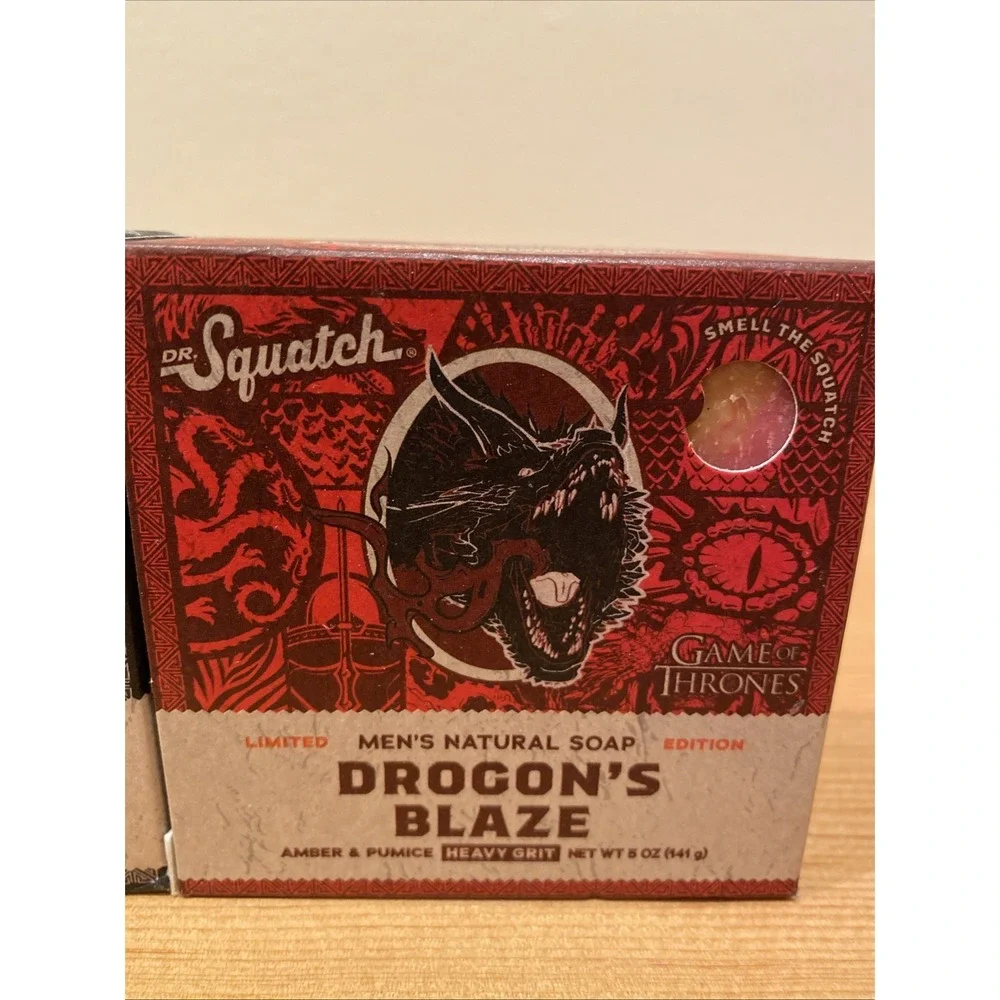 NEW!‎ Dr Squatch GAME OF THRONES Soap Collection Drogon, Viserion Thousand Sword